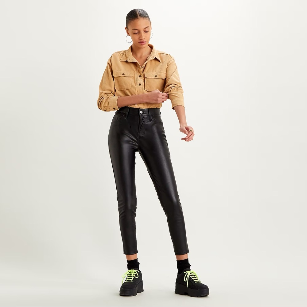 720 HIGH RISE FAUX LEATHER ANKLE WOMEN'S JEANS